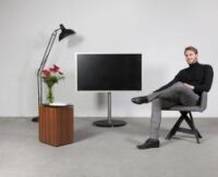 wissmann art139 TV Halter verstellbar rund Design Industrial Loft Modern