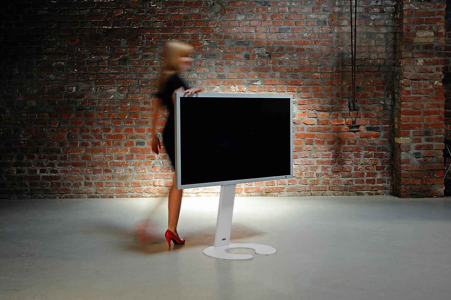 Soporte de TV de diseño art110 individual con ruedas - wissmann